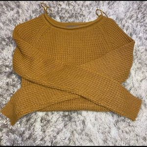 burnt yellow sweater